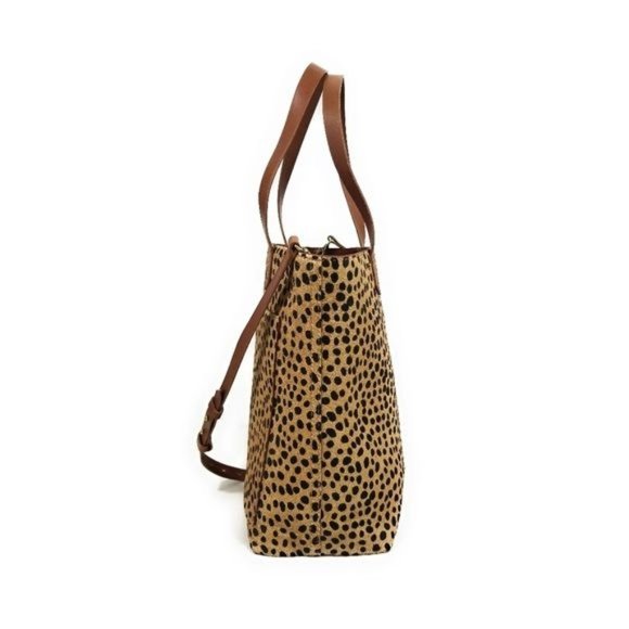 Madewell Medium Transport Tote Printed Calf Hair Edition Bag New with Tags - Picture 3 of 10